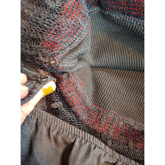 Red Valentino Point d'Esprit Lurex Knit Polka Dot Stripe Dress Women Size Medium - Picture 8 of 15